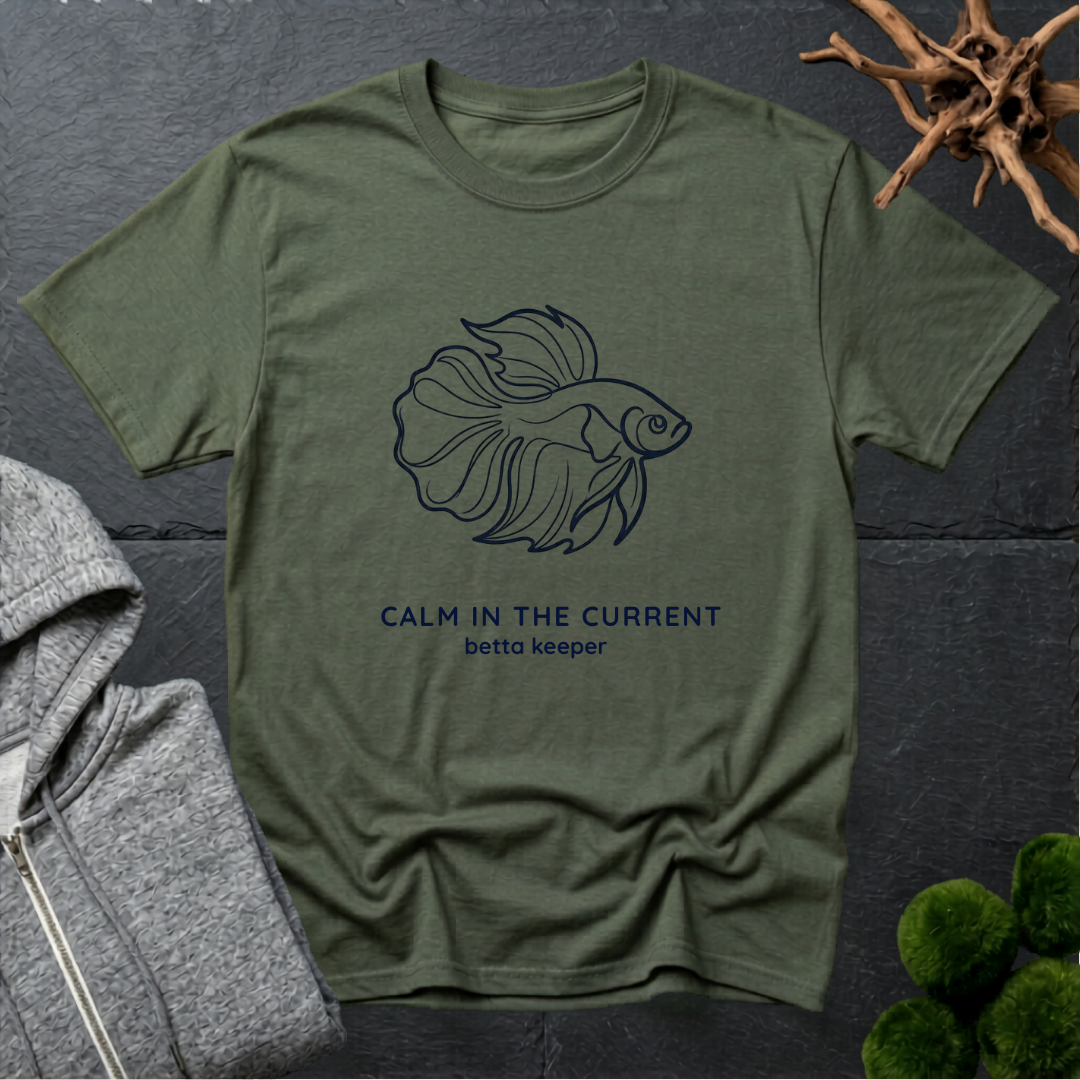 Betta Calm In The Current T‑Shirt | Betta Lover Shirt