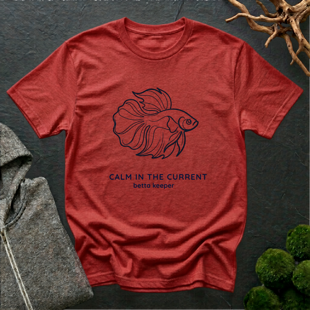 Betta Calm In The Current T‑Shirt | Betta Lover Shirt