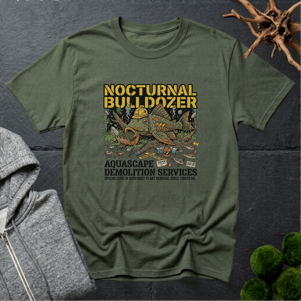 Pleco Nocturnal Bulldozer T‑Shirt | Pleco Lover Shirt