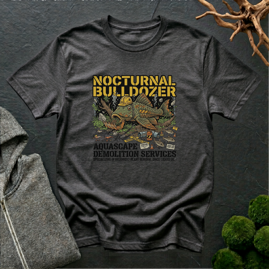 Pleco Nocturnal Bulldozer T‑Shirt | Pleco Lover Shirt