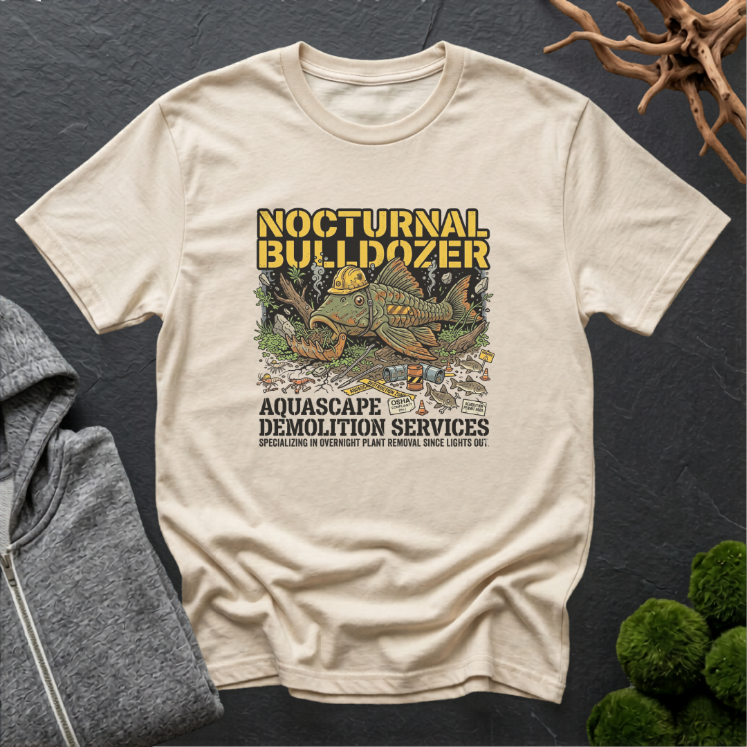 Pleco Nocturnal Bulldozer T‑Shirt | Pleco Lover Shirt
