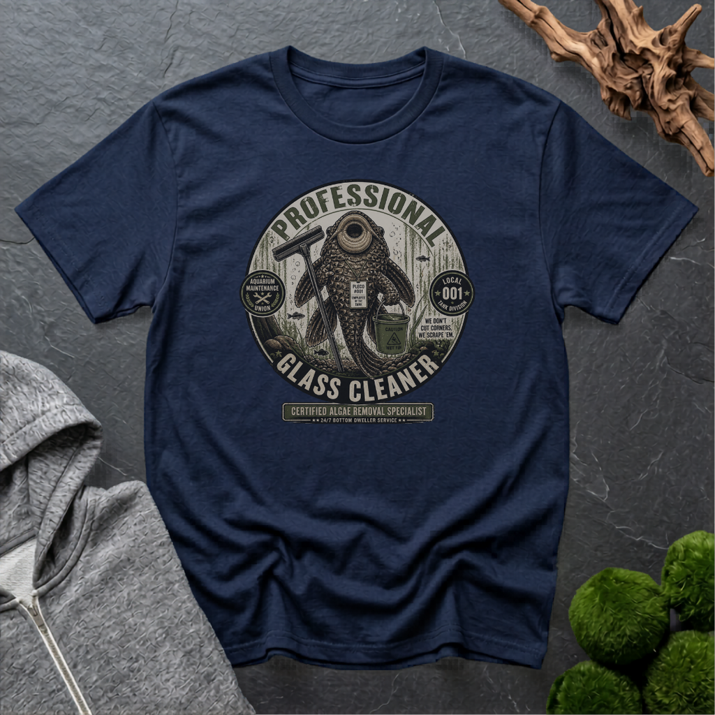 Pleco Professional Glass Cleaner T‑Shirt | Pleco Lover Shirt