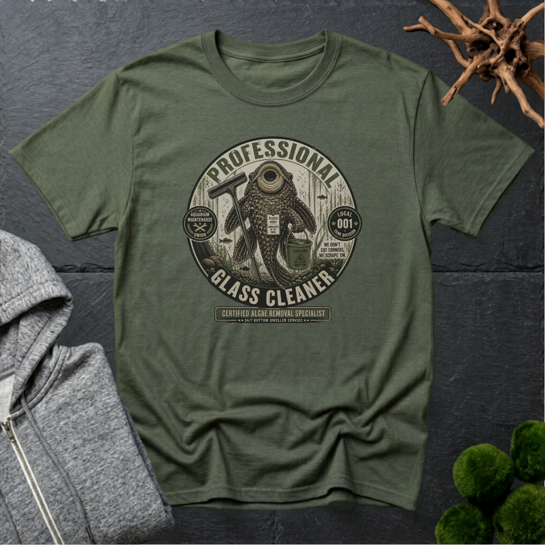 Pleco Professional Glass Cleaner T‑Shirt | Pleco Lover Shirt