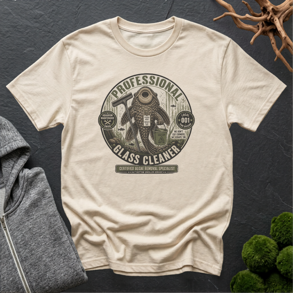 Pleco Professional Glass Cleaner T‑Shirt | Pleco Lover Shirt