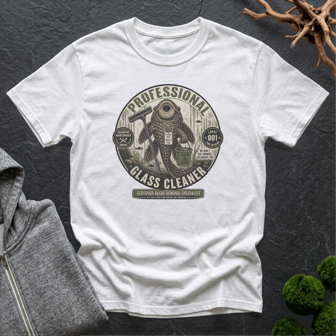 Pleco Professional Glass Cleaner T‑Shirt | Pleco Lover Shirt