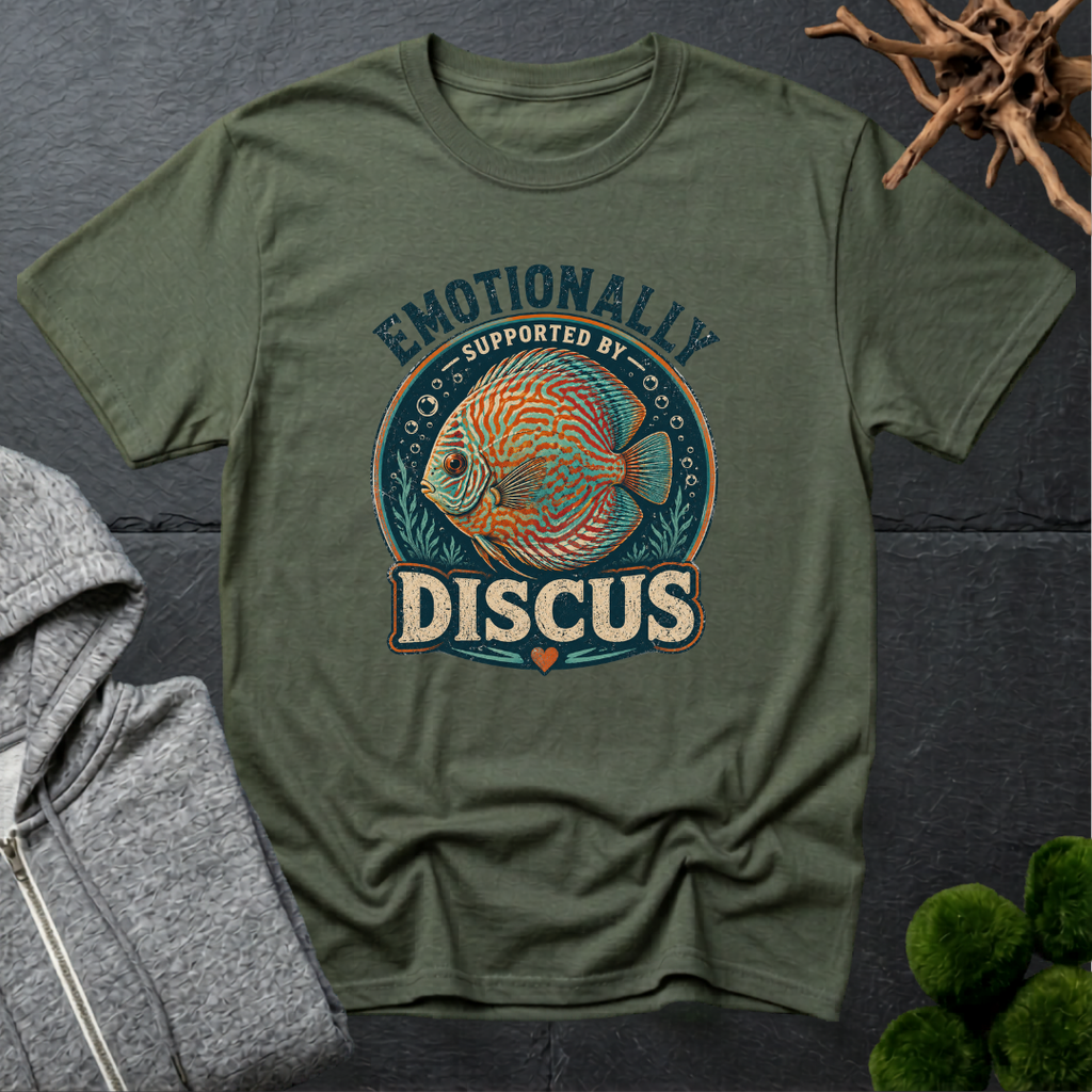 Emotionally Supported by Discus T-Shirt | Discus Lover Shirt