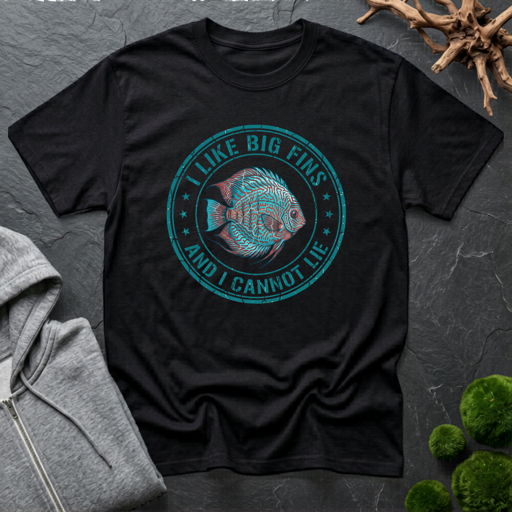 I Like Big Fins Discus T-Shirt | Discus Lovers Shirt