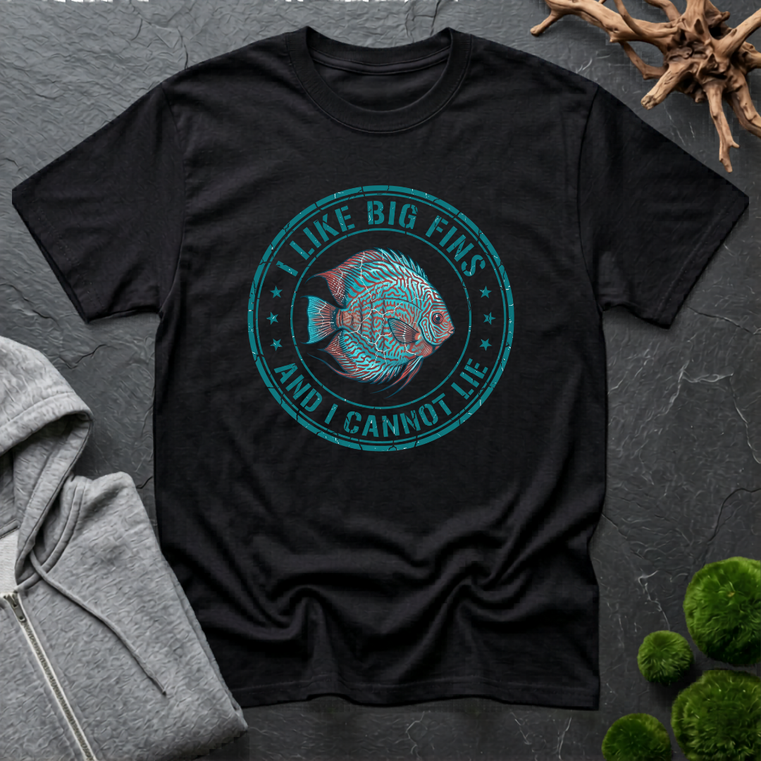 I Like Big Fins Discus T-Shirt | Discus Lovers Shirt