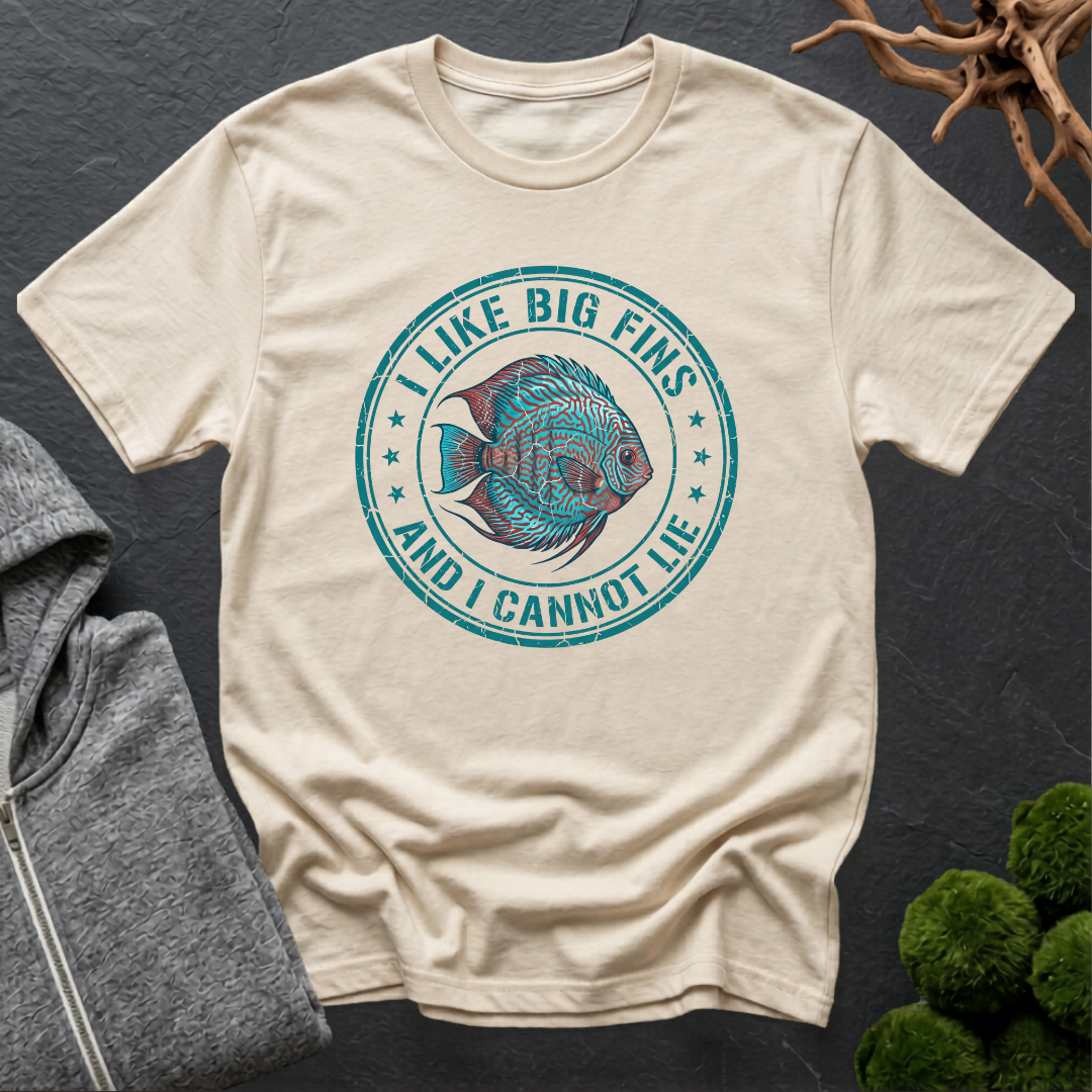 I Like Big Fins Discus T-Shirt | Discus Lovers Shirt