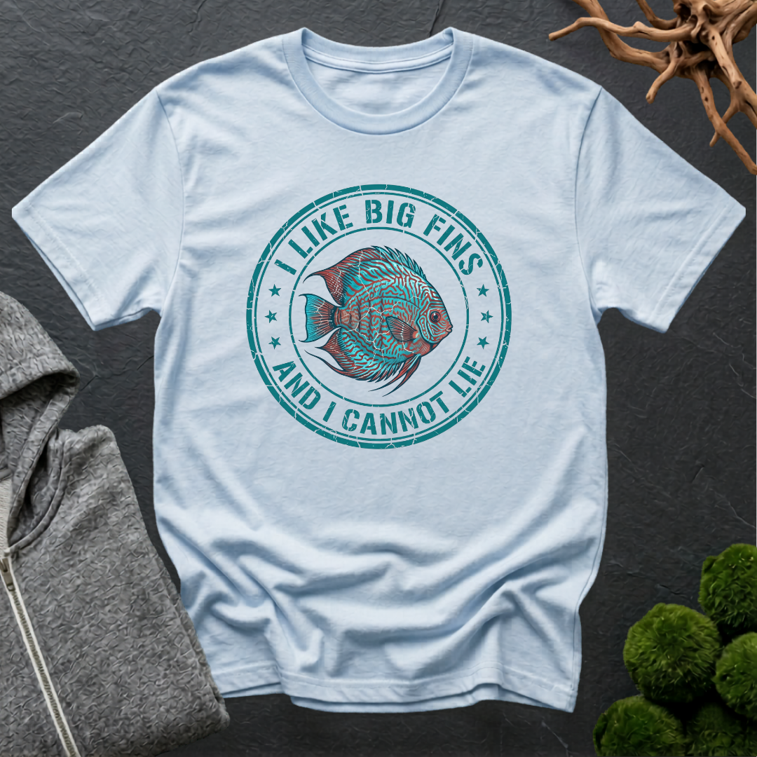 I Like Big Fins Discus T-Shirt | Discus Lovers Shirt