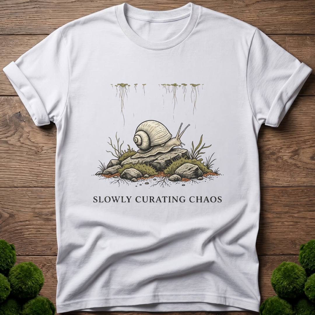 Mystery Snail Slowly Curating Chaos T-Shirt