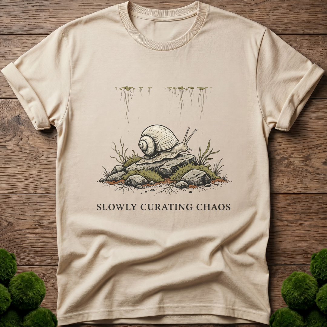 Mystery Snail Slowly Curating Chaos T-Shirt