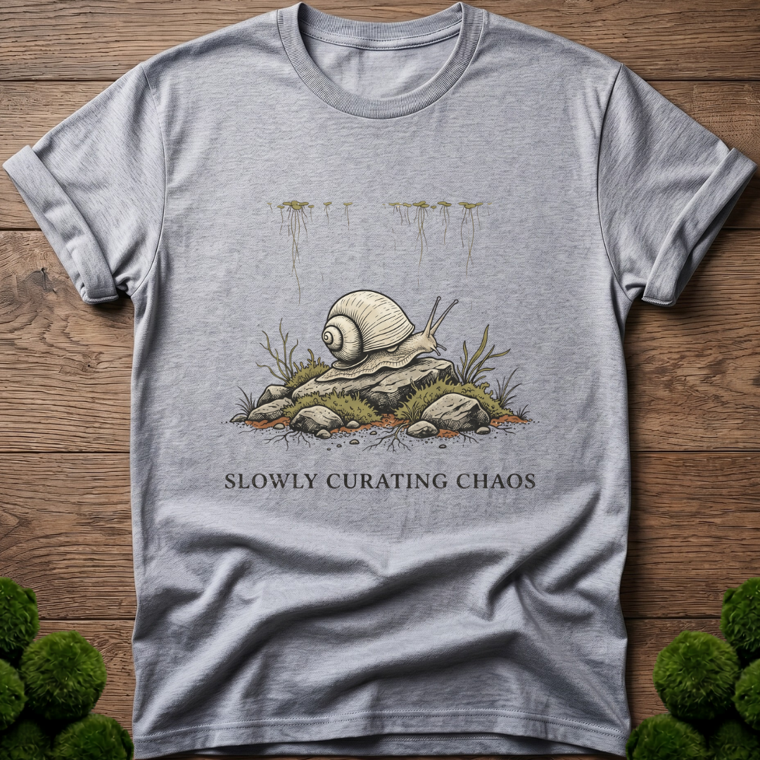 Mystery Snail Slowly Curating Chaos T-Shirt