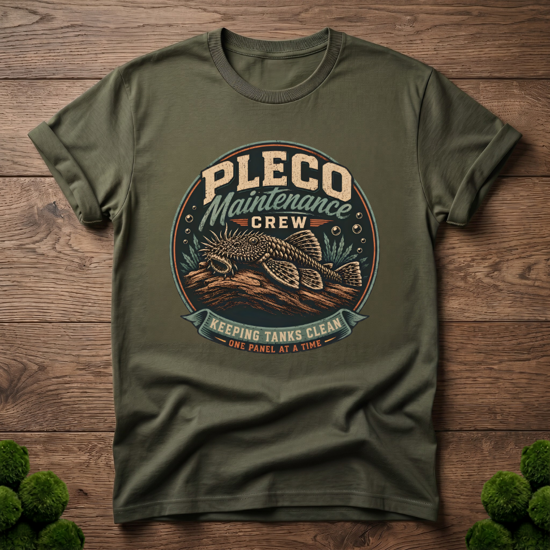 Pleco Maintenance Crew T-Shirt, Bristlenose Pleco Shirt, Aquarium Fish Keeper Tee, Fish Tank Cleaner Shirt, Aquarist Gift