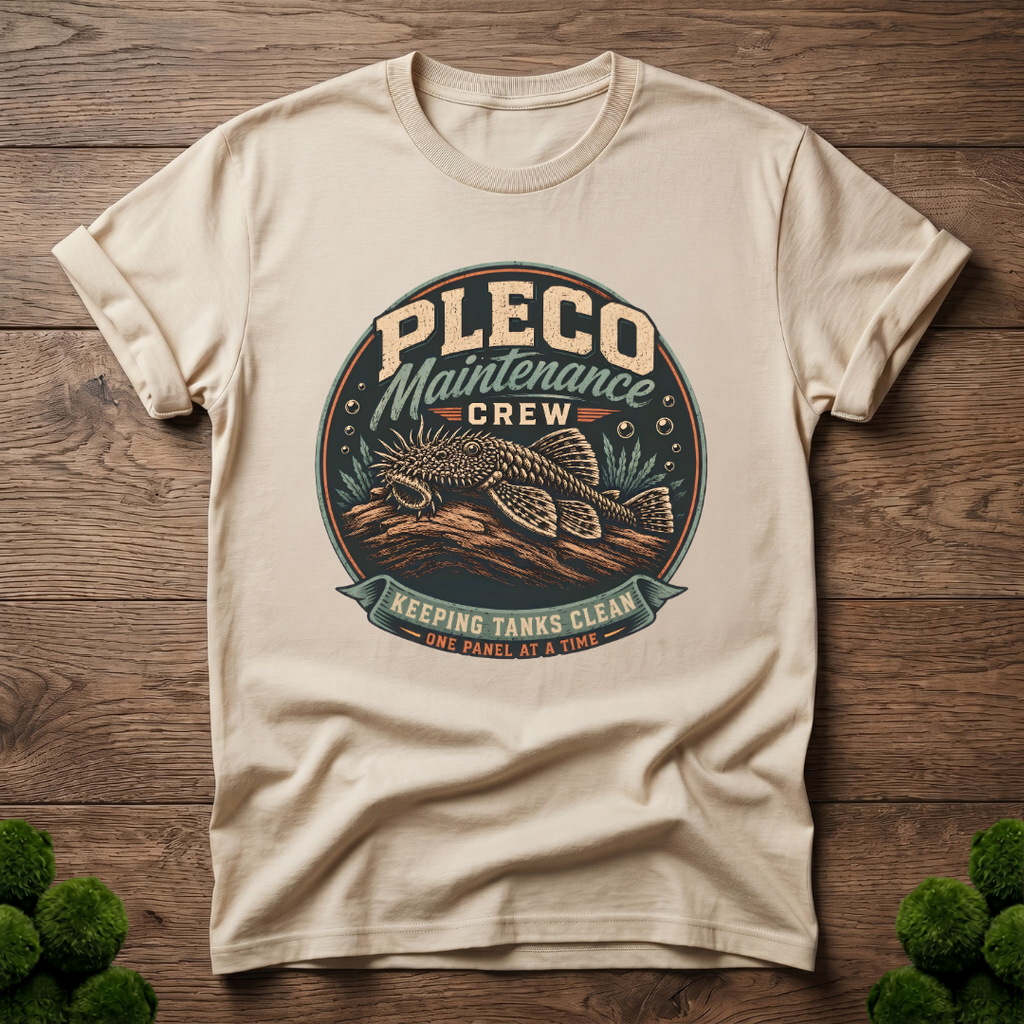 Pleco Maintenance Crew T-Shirt, Bristlenose Pleco Shirt, Aquarium Fish Keeper Tee, Fish Tank Cleaner Shirt, Aquarist Gift