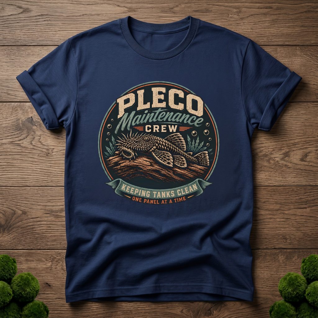 Pleco Maintenance Crew T-Shirt, Bristlenose Pleco Shirt, Aquarium Fish Keeper Tee, Fish Tank Cleaner Shirt, Aquarist Gift